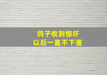 鸽子收到惊吓以后一直不下蛋