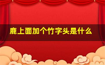 鹿上面加个竹字头是什么