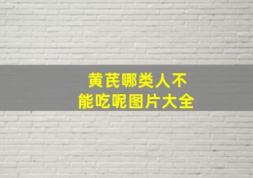 黄芪哪类人不能吃呢图片大全