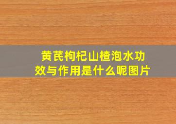 黄芪枸杞山楂泡水功效与作用是什么呢图片