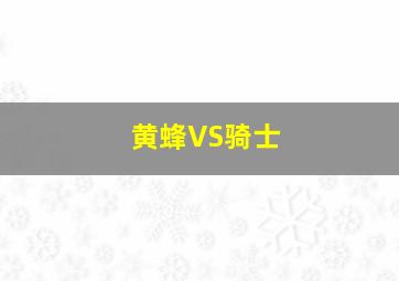 黄蜂VS骑士