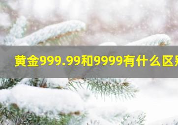 黄金999.99和9999有什么区别