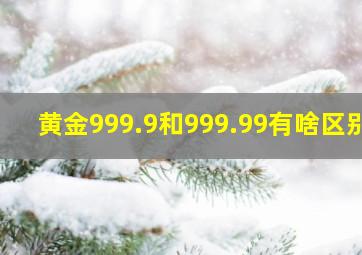 黄金999.9和999.99有啥区别