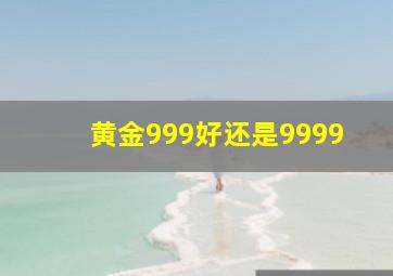 黄金999好还是9999