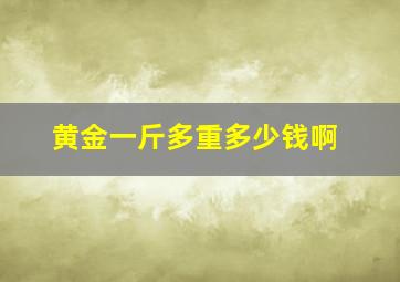 黄金一斤多重多少钱啊