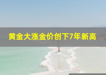 黄金大涨金价创下7年新高