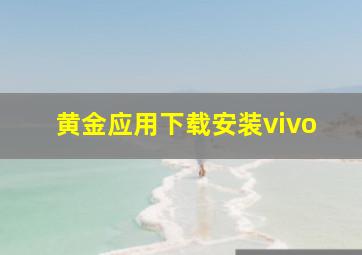 黄金应用下载安装vivo