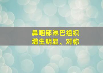 鼻咽部淋巴组织增生明显、对称