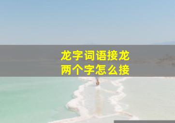 龙字词语接龙两个字怎么接