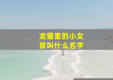 龙猫里的小女孩叫什么名字