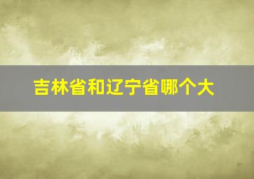 吉林省和辽宁省哪个大