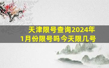 天津限号查询2024年1月份限号吗今天限几号