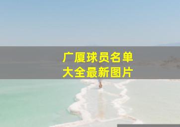 广厦球员名单大全最新图片